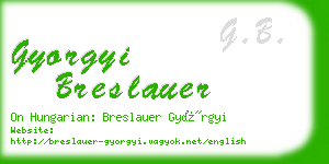 gyorgyi breslauer business card